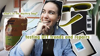 TESTING VIRAL DIYS & REPAIRS // I got a mystery bag, let's unbox it