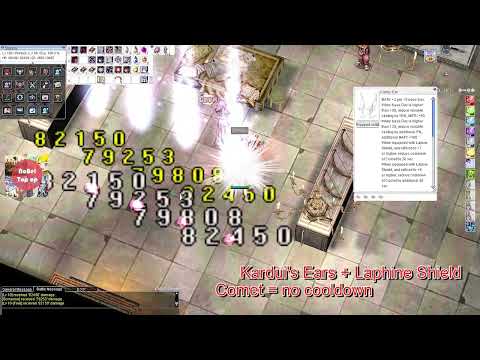 iRO - Sv.Freya - "Warlock" - Testing (ทดสอบ) Kardui ears + Laphine shield = Comet no cooldown