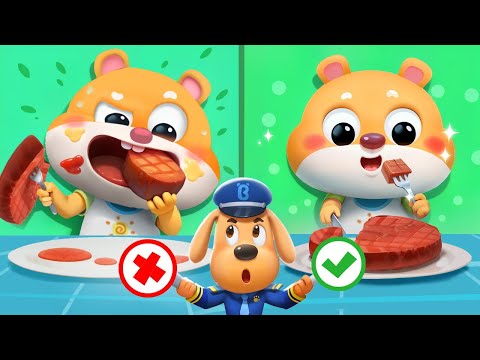 Chew Your Food | Good Eating Habits for Kids | Kids Cartoon | Sheriff Labrador