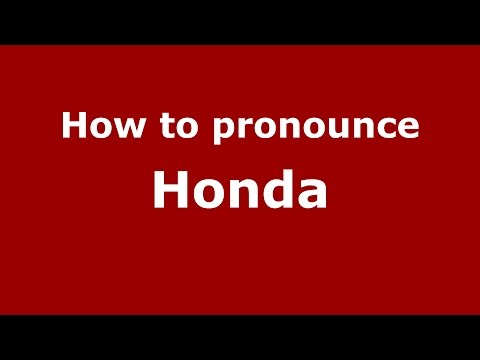 How to pronounce Honda