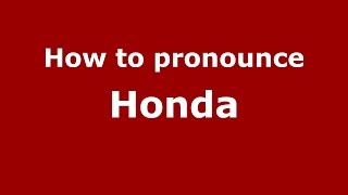How to pronounce Honda