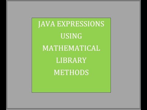 Java Expression Using Mathematical Library Methods