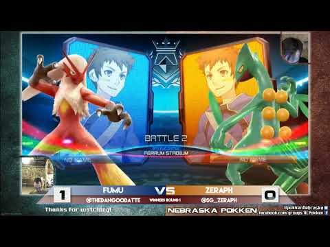 1 Fumu (Blaziken) vs Zeraph (Sceptile) - Pokken at Underground - 08/29/17