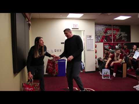 Boston College Surprised Basketball Player With Scholarship During Xmas Gift Exchange