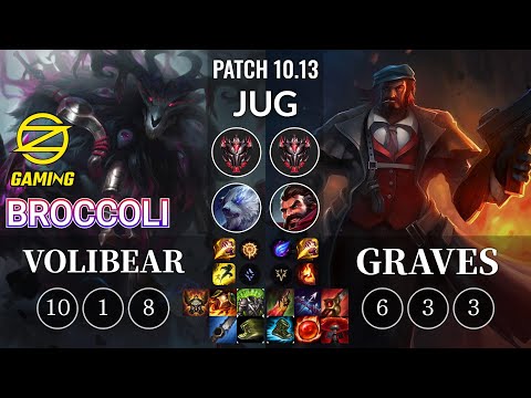 OZ BroCColi Volibear vs Graves Jungle - KR Patch 10.13