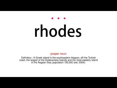 How to pronounce rhodes - Vocab Today