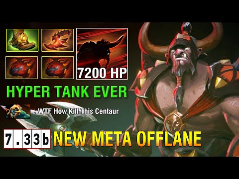 OMG 7K2 Hp Offlane [Centaur] x2 Heart of Tarrasque Super Tanky 1vs5 Is Real Unkillable - Dota2 7.33B