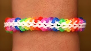 Rainbow Loom Nederlands - Fishbone Armband || Loom bands, rainbow loom, tutorial, how to