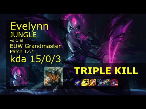 Rank 5 EUW Evelynn: Jungle vs Olaf