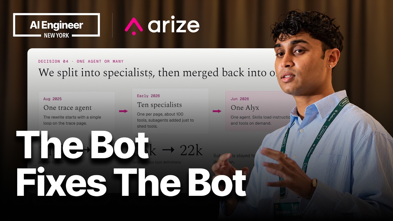 Arize rebuilt its agent around harness code not model magic - AI Engineer