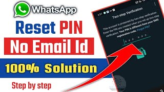 How to Reset Whatsapp Two step verification without Email | Whatsapp 2 step verification | WhatsApp