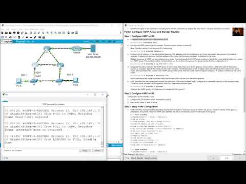 9.3.3 Packet Tracer - HSRP Configuration Guide
