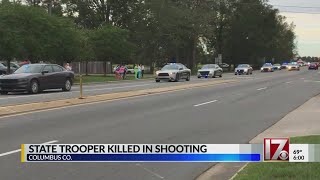 Procession honors NC state trooper shot, killed