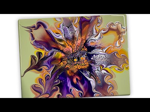 (1378) Must See Awesome Bloom Technique, Acrylic Paint Pouring