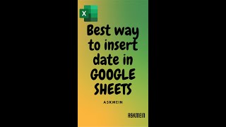 How to insert date in google sheets | Use Calendar as Date Picker #shorts