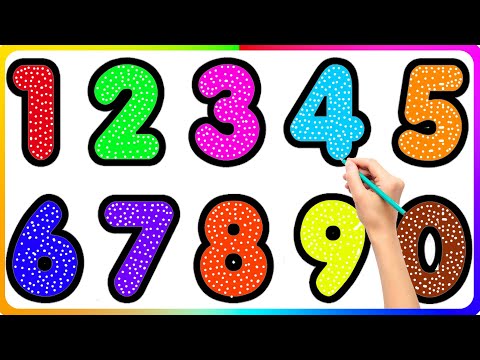 Learn Number and Colors / Number Coloring Pages #colors #number #coloring #123 #kidsvideo