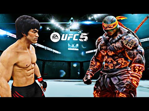 Bruce Lee DESTROYS a Ninja Turtle?! (Unreal Fight) (EA SPORTS UFC 5) (MR. JOJO)
