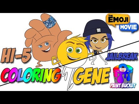 The Emoji Movie Coloring Pages - Gene Jailbreak Hi-5 Emoji Coloring Book for Children