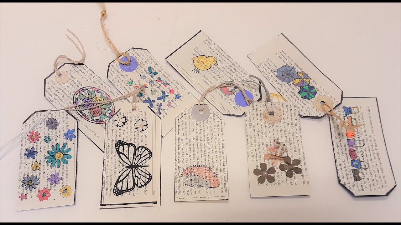 Recycled Book Page Bookmarks