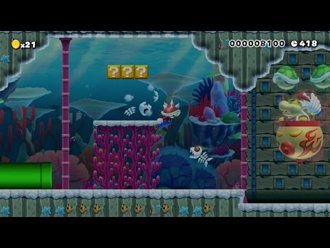 Super Mario Maker Bowser Jr's Bony Lagoon