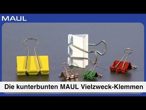 Artikelvideo 1 für 12 MAUL Foldbackklammern farbsortiert 3,2 cm, Artikelnummer 958702