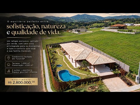 Casa de Campo Sofisticada em Tuiuti/SP | 3 Suítes, Piscina e Vista para as Montanhas