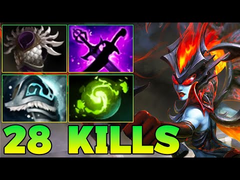 28 Kills QOP Dota 2 Mid Lane Beast Best Queen Of Pain Dota 2 Gameplay Guide Build 7.40