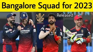 RCB Retained & Released Players List for IPL 2023 | RCB New Squad, Captain?