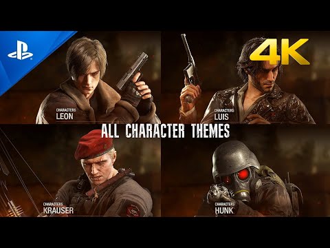 Resident Evil 4 Remake - The Mercenaries All Character Themes 4K
