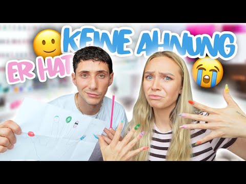 My boyfriend DESIGNED my GEL NAILS 💅😭| CARAMELLA