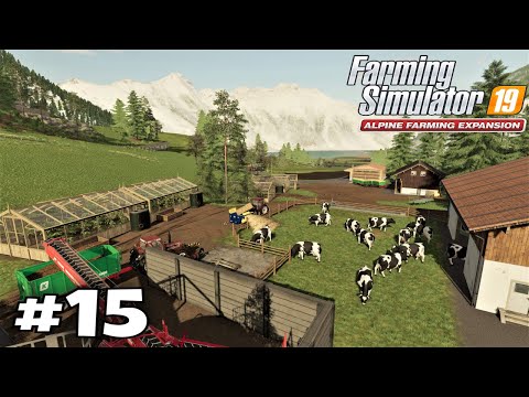Finishing the harvest Farming Simulator 19 Alpine DLC Erlengrat Hardcore #15 Timelapse