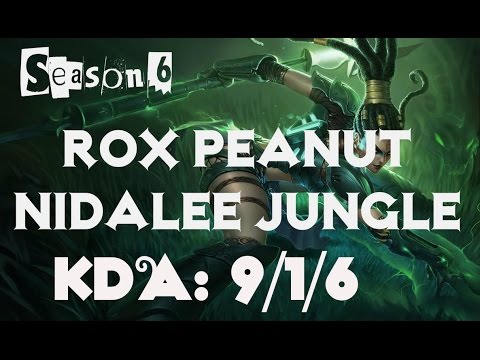 Korea Challenger LOL - Rox Peanut - Nidalee jungle - season 6
