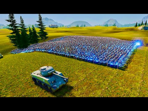 CAN 1 FULLAUTO TANK PROTECT 5,000 LASER KNIGHTS vs 2,000,000 ZOMBIES? | Battle Simulator 2 | UEBS 2