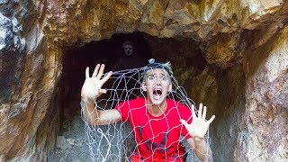 TRAPPED BY THE GAME MASTER WHILE EXPLORING TOP SECRET ABANDONED CAVE!!