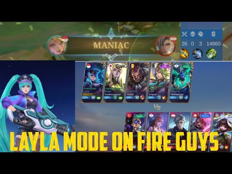 26 kills + maniac! Layla MOBILE LEGENDS: BANG BANG