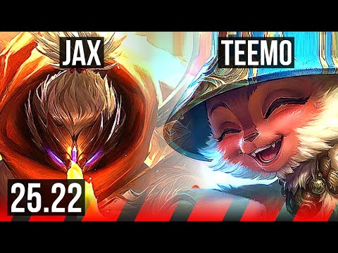JAX vs TEEMO (TOP) | 8/0/4, Legendary | KR Master | 25.22