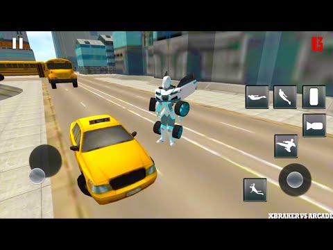Flying Car Robot Flight Drive Simulator Game 2017
