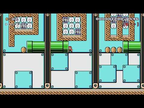 ドッスンさん、お届けもの(POW)です－Send the POW by a2a2 - Super Mario Maker - No Commentary 1bl