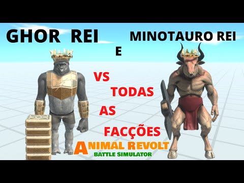 Minotauro e Ghor VS Todas as Facções - Animal Revolt Battle Simulator