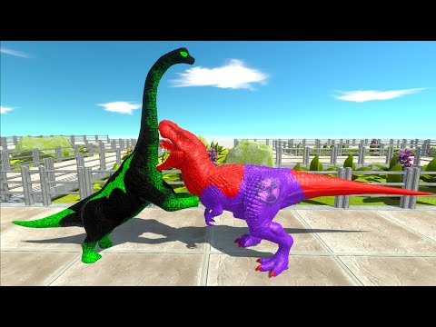 RED HULK T-REX OASIS DEATH RUN - Animal Revolt Battle Simulator