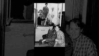 Elvis Presley in Germany and having fun with a reporter Mary Ellen Fabbo at his side.