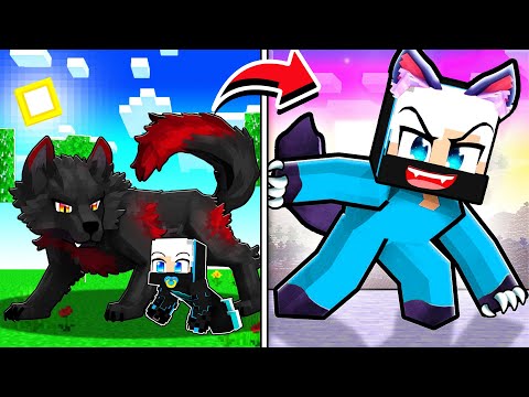 From Baby to Alpha Wolf in Minecraft