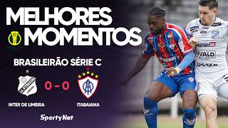 TUDO IGUAL ENTRE INTER DE LIMEIRA 0 X 0 ITABAIANA - MELHORES MOMENTOS