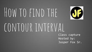 How to find the contour interval