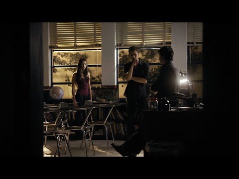TVD 2x2 - Damon tells Elena and Stefan that Caroline is now a vampire | Delena Scenes HD