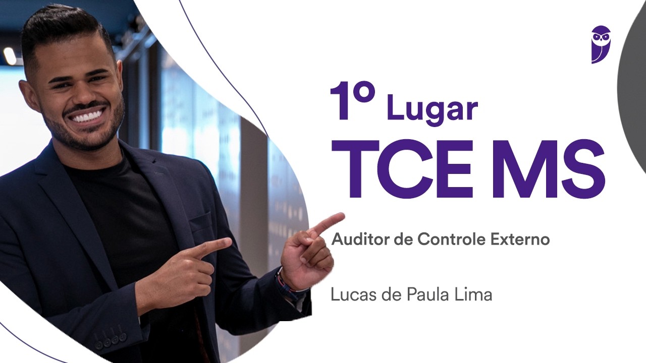 Baile dos Primeiros: Lucas de Paula Lima, 1º lugar para Auditor de Controle Externo no TCE MS