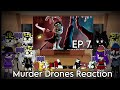 Murders Drones Character React To Ep 7 Mass Destruction ( by GLITCH ) | Gacha React