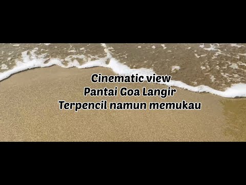 Cinematic view pantai goa langir pantai terpencil yang sangat menawan | Pantai goa langir sawarna