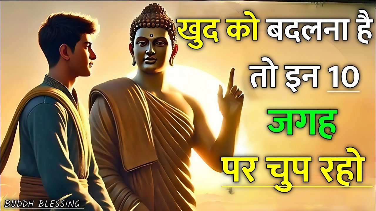 इन 10 जगहों पर चुप रहो , जीवन बदल जायेगा । Buddhist Story । Motivational Story । Buddh Blessing