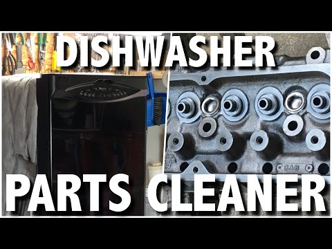 Cleaning car parts with a dishwasher